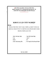Ngoại thương việt nam nhìn lại 1 năm sau khi gia nhập WTO và những giải pháp kiến nghị trong thời gian tới