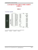 LÀM QUEN VỚI CHIP VI ĐIỀU KHIỂN AT89C51