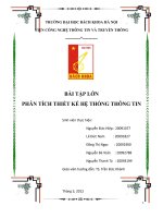 Bài tập lớp phân tích và thiết kế hệ thống thông tin