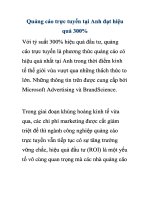 Quảng cáo trực tuyến tại Anh đạt hiệu quả 300%