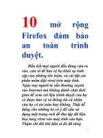 mở rộng firefox đảm bảo an toàn trình duyệt