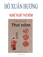 Hồ Xuân Hương và nghệ thuật thơ Nôm