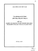 Nghiên cứu phương án khả thi phủ sóng phát thanh đến vùng sâu vùng xa của đất nước   các phương án kỹ thuật phủ sóng vùng sâu vùng xa