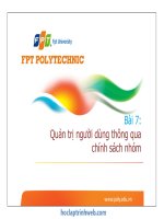 bài 7 quản trị người dùng thông qua chính sách nhóm