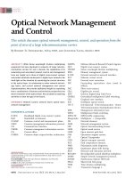 Optical network management & control  