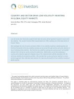 QS investors country and sector drive low volatility investing in global equity markets 0413