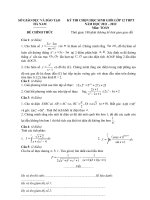 ĐỀ THI VÀ ĐÁP ÁN HSG HÀ NAM LỚP 12 MÔN TOÁN 2012
