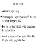 Mã hóa nguồn - Nguyên lý truyền thông