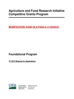 agriculture and food research initiative competitive grants program