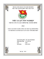 nâng cao chất lượng công tác đào tạo, bồi dưỡng cán bộ đoàn cơ sở huyện tuần giáo- tỉnh điện biên