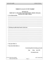 thiết kế và thi công mạch báo động trong nhà qua đường dây điện thoại