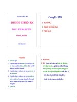 SINH HÓA HỌC TĨNH  chương 2 LIPID