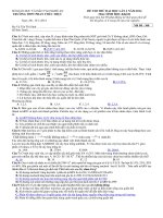 Đề thi thử đại học 2014 môn Sinh Học (Có Đáp án)