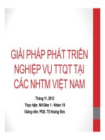 Tiểu luận: Giải pháp phát triển nghiệp vụ thanh toán quốc tế tại các ngân hàng thương mại Việt Nam