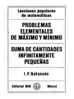 i.p. natanson.- problemas elementales de máximos y mínimos & suma de cantidaes infinitas