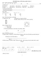 Tuyển chọn bộ đề toán cả năm tiểu học lớp 1 tham khảo