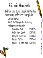 Đề tài: ứng dụng của phản ứng hóa sinh trong phân tích thực phẩm