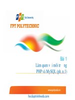 bài 1 làm quen với môi trường php và mysql (phần 1)