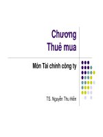 Bài giảng tài chính công ty chương 12   TS  nguyễn thu hiền