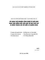 Đề tài : áp dụng thử nghiệm công nghệ cơ giới hoá khi thác bằng máy liên hợp và giá thuỷ lợi di động trong các mỏ hầm lò quảng ninh
