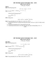 đề toán học kì 2 lớp 10