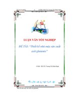 đề tài thiết kế nhà máy sản xuất axit glutamic
