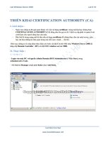Triển khai certification authority trên windows server 2008