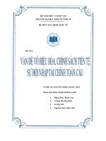 VẤN ĐỒ VÔ HIỆU HÓA CHÍNH SÁCH TIỀN TỆ VÀ SỰ HỘI NHẬP TÀI CHÍNH TOÀN CẦU