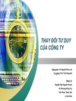 Thuyết trình trang thiết bị và kế hoạch tổng hợp