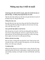 Những mẹo hay ít biết từ muối