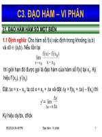 giáo án - bài giảng đạo hàm và vi phân
