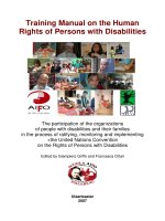 training manual on the human rightsof persons with disability