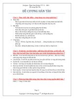 Đề Cương bộ môn Hàn Tàu