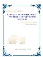 Tiểu luận kế hoạch thâm nhập đồ gỗ nội thất vào thị trường Nhật bản