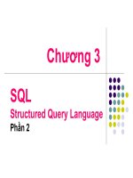 Chương 3 Structured Query Language Phần 2