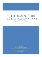 TRÍCH ĐOẠN 90 ĐỀ THI THỬ TOÁN
