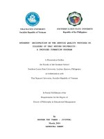 Đánh giá sự hài lòng của sinh viên qua chất lượng dịch vụ được cung cấp bởi các trường thành viên thuộc đại học thái nguyên