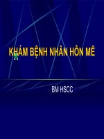 Khám bệnh nhân hôn mê