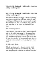 Các chất thải độc hại gây ô nhiễm môi trường