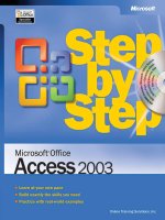 Microsoft office access 2003 step by step