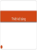 Thiết kế bảng