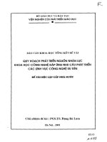 Quy hoạch phát triển nguồn nhân lực khoa học   công nghệ đáp ứng nhu cầu phát triển các lĩnh vực công nghệ ưu tiên