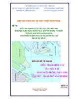 điều tra, nghiên cứu tảo độc gây hại ở một số vùng nuôi trồng thuỷ sản tập trung ven biển, đề xuất giải pháp phòng ngừa, giảm thiểu những tác hại do chúng gây ra - điều tra nghiên cứu tảo độc hại vùng nuôi trồng thuỷ sản cần