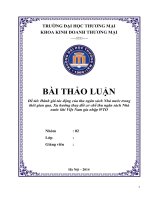 Đánh giá tác động của thu ngân sách nhà nước trong thời gian qua  xu hướng thay đổi cơ chế thu ngân sách nhà nước khi việt nam gia nhập WTO