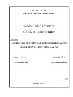 Mô hình hoá quá trình cắt nhiều dao khi gia công lòng khuôn ba chiều trên máy CNC