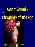 bảng tuần hoàn các nguyên tố hóa học