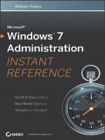 microsoft windows 7 administration instant reference