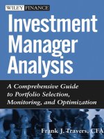 wiley finance, investment manager analysis - a comprehensive guide to portfolio selection, monitoring and optimization [2004 isbn0471478865]
