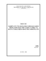 Nghiên cứu ứng dụng phần mềm datamine trong tính toán trữ lượng và phục vụ quản lý hoạt động khai thác khoáng sản