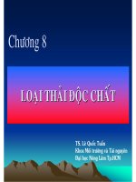 Độc chất học môi trường ( Lê Quốc Tuấn) - Chương 8